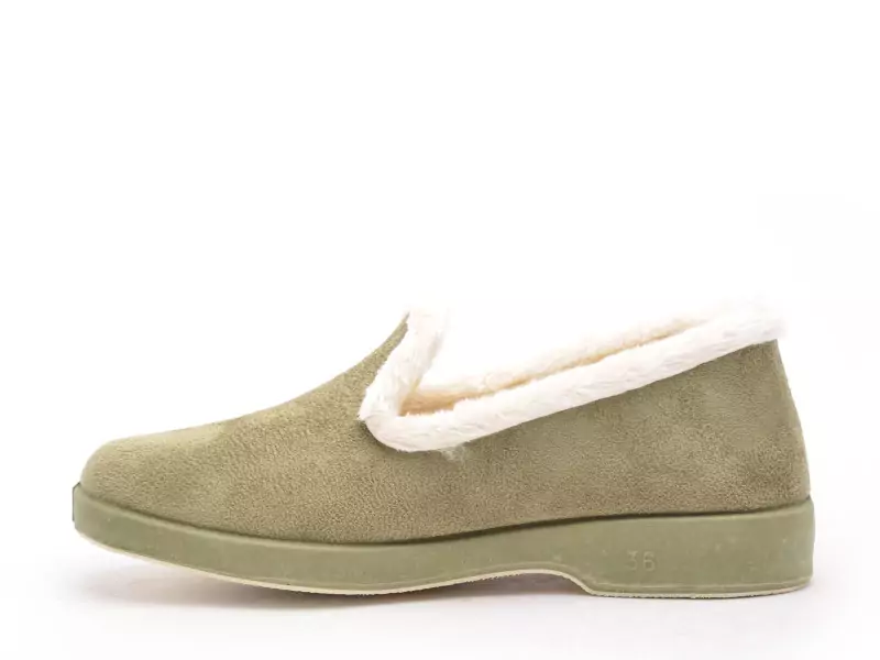 La Maison De L Espadrille Charentaises 7635 8 Kaki Chaussons Femme