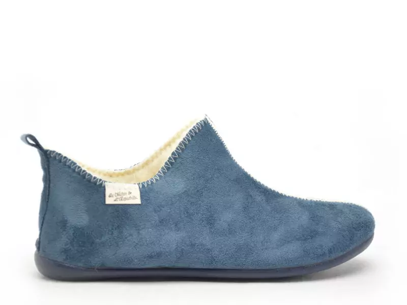 La Maison De L Espadrille Chaussons 6030 8 F Bleu Chaussons Femme