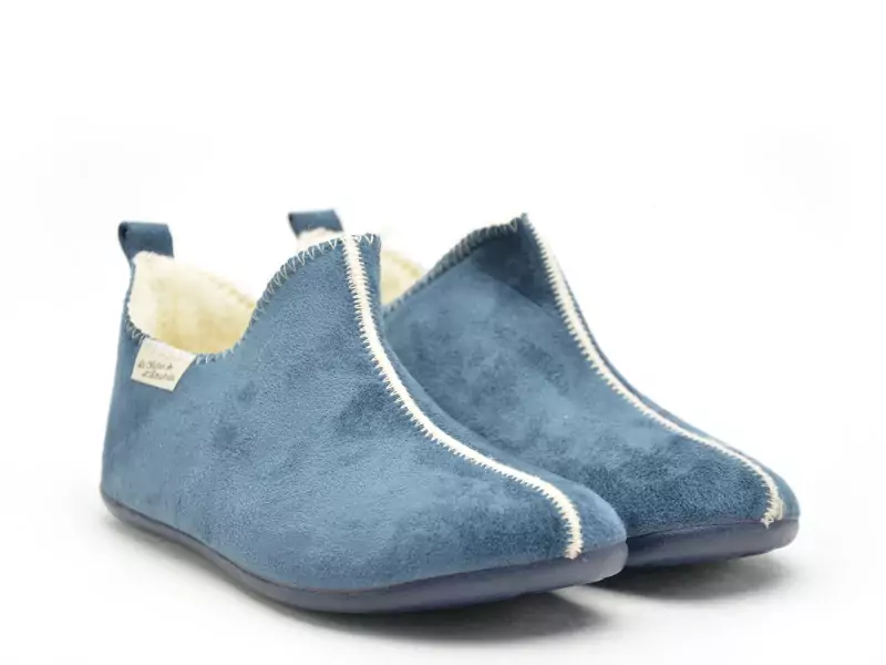 La Maison De L Espadrille Chaussons 6030 8 F Bleu Chaussons Femme