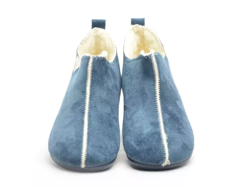 La Maison De L Espadrille Chaussons 6030 8 F Bleu Chaussons Femme
