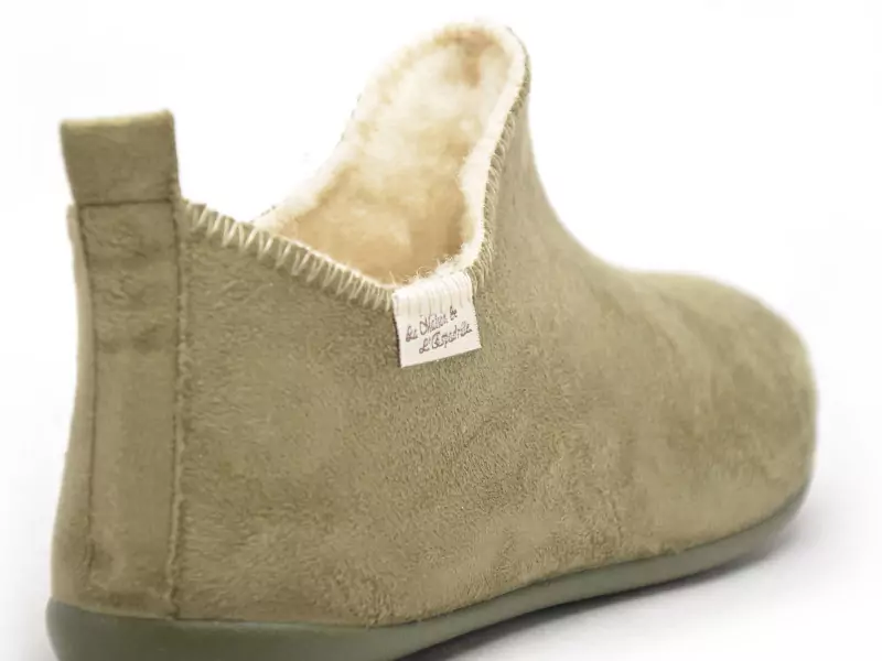 La Maison De L Espadrille Chaussons 6030 8 F Kaki Chaussons Femme