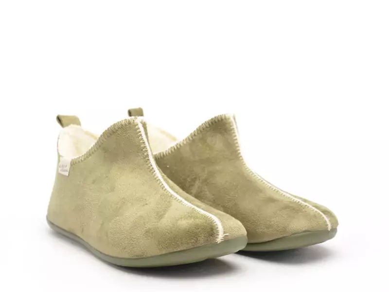 La Maison De L Espadrille Chaussons 6030 8 F Kaki Chaussons Femme