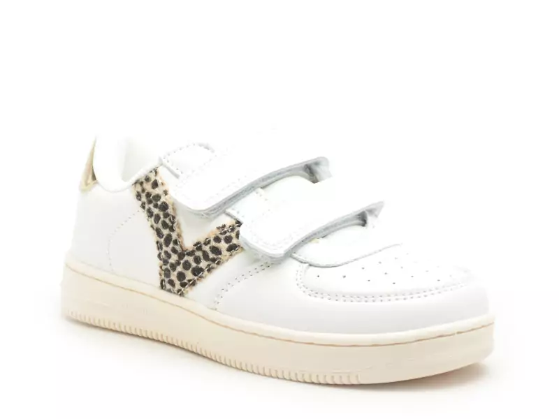 Victoria 1124106 TIEMPO EFECTO PIEL FANTA Blanc Baskets Basses Fille