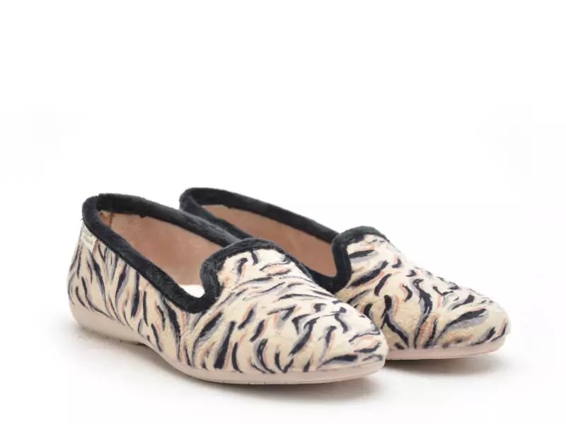 La Maison De L Espadrille Chaussons 6221 8 Noir Chaussons Femme