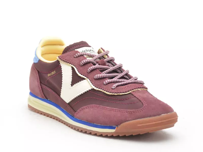 Victoria SATURNO SERR NYLON Bordeaux Baskets Basses Femme