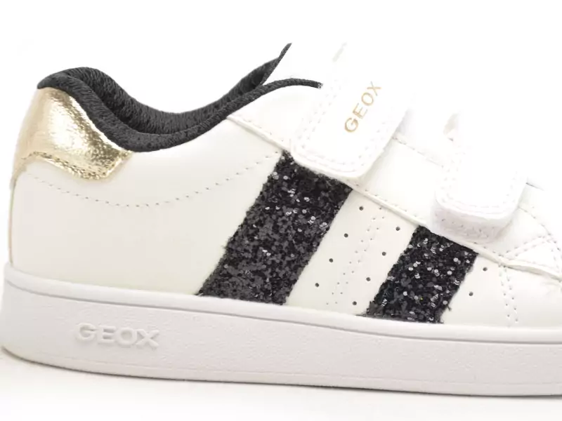 Geox J ECLYPER GIRL J45LRA Blanc Baskets Basses Fille
