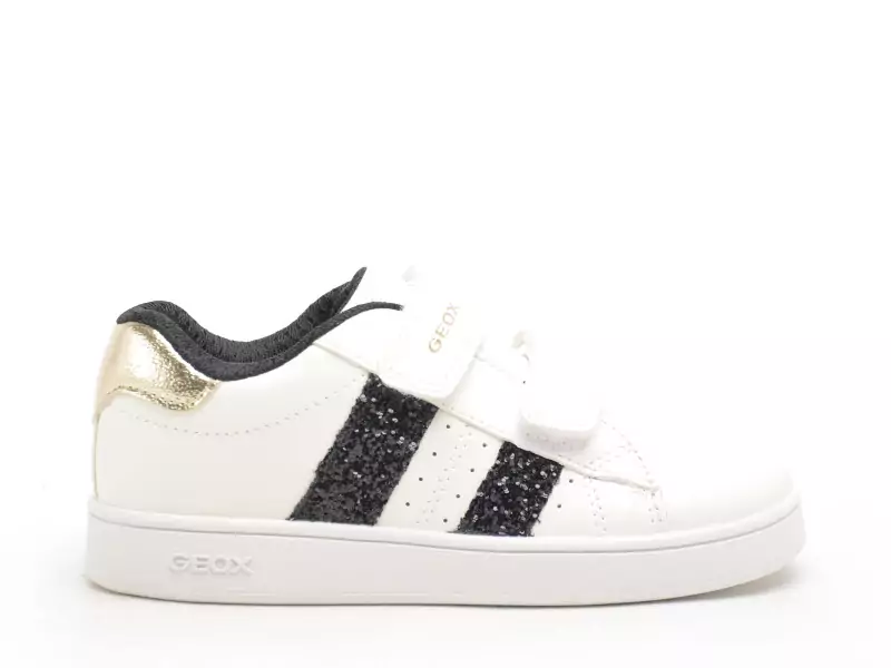 Geox J ECLYPER GIRL J45LRA Blanc Baskets Basses Fille