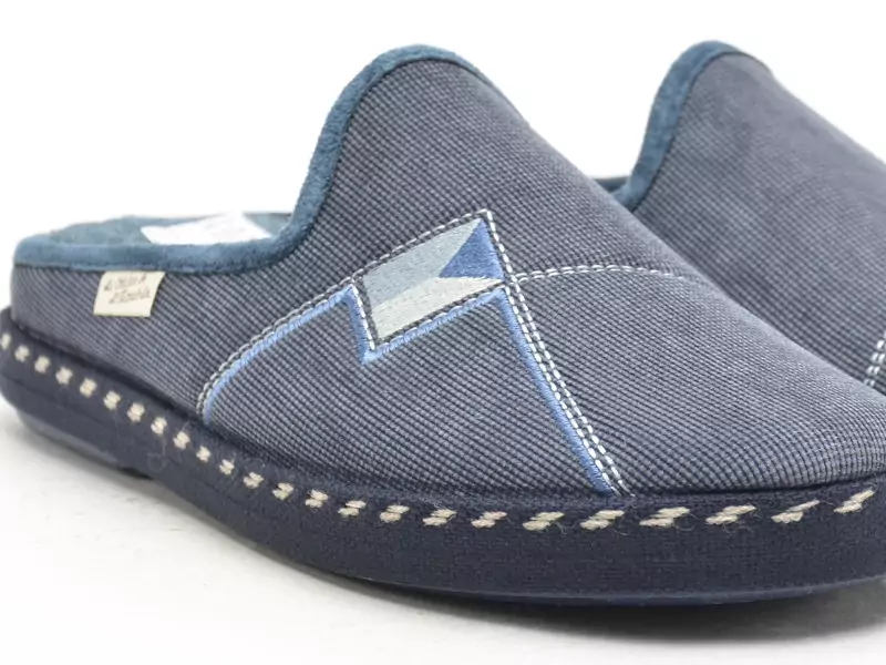 La Maison De L Espadrille Chaussons 6866 8 Bleu Chaussons Homme