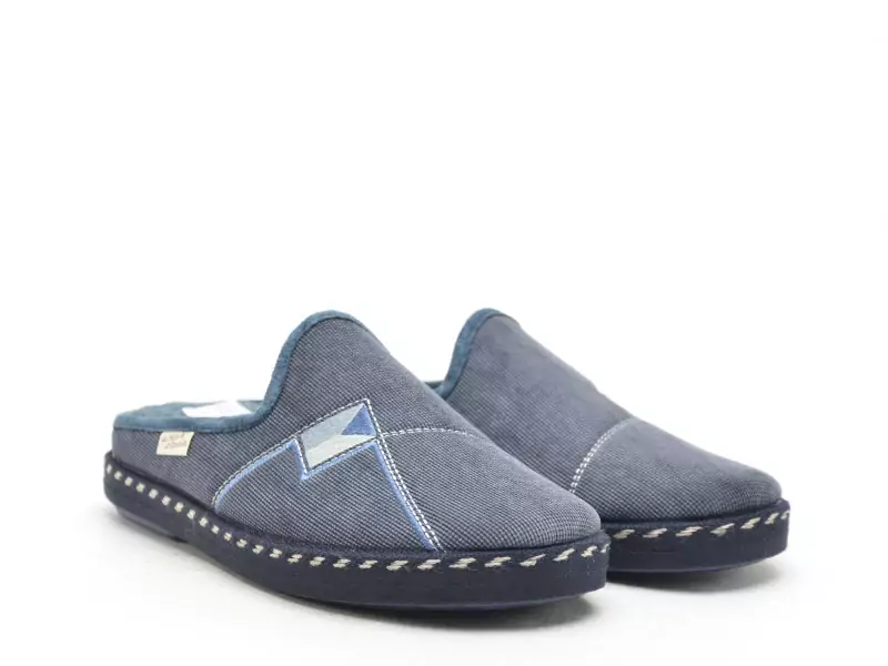La Maison De L Espadrille Chaussons 6866 8 Bleu Chaussons Homme