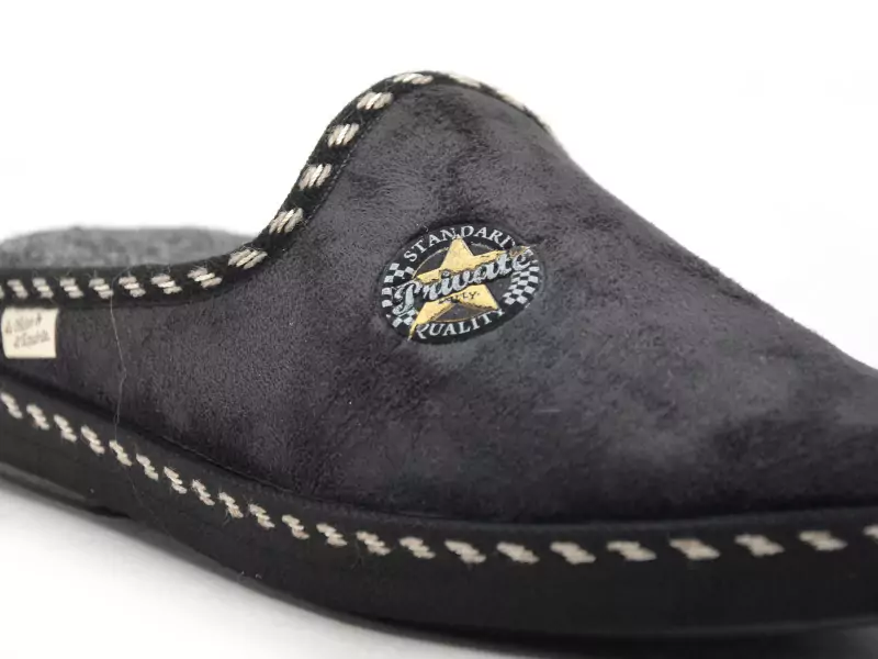La Maison De L Espadrille Chaussons 6865 8 Noir Chaussons Homme