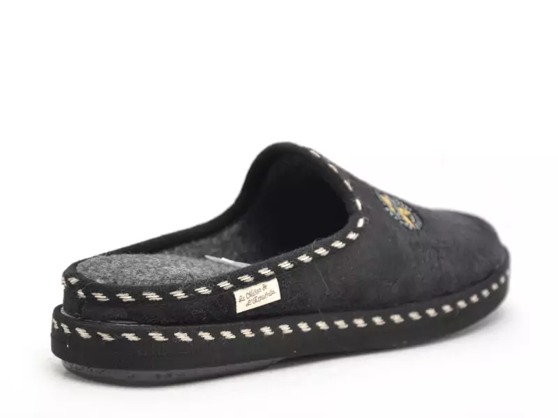La Maison De L Espadrille Chaussons 6865 8 Noir Chaussons Homme