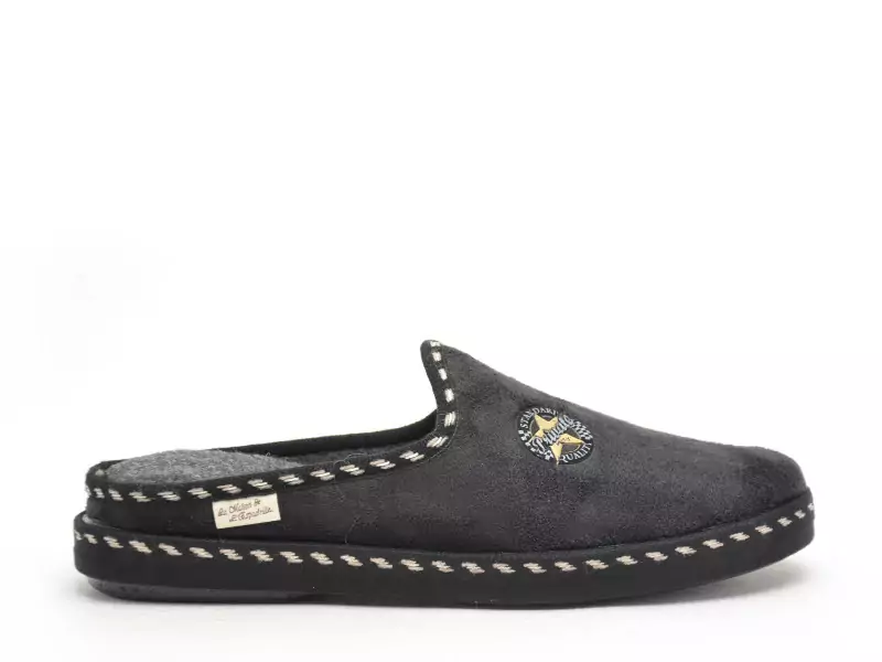 La Maison De L Espadrille Chaussons 6865 8 Noir Chaussons Homme