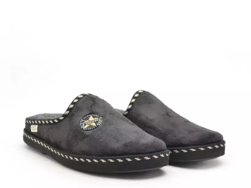 La Maison De L Espadrille Chaussons 6865 8 Noir Chaussons Homme
