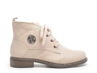 71205 Beige Boots et Bottines Plates Femme