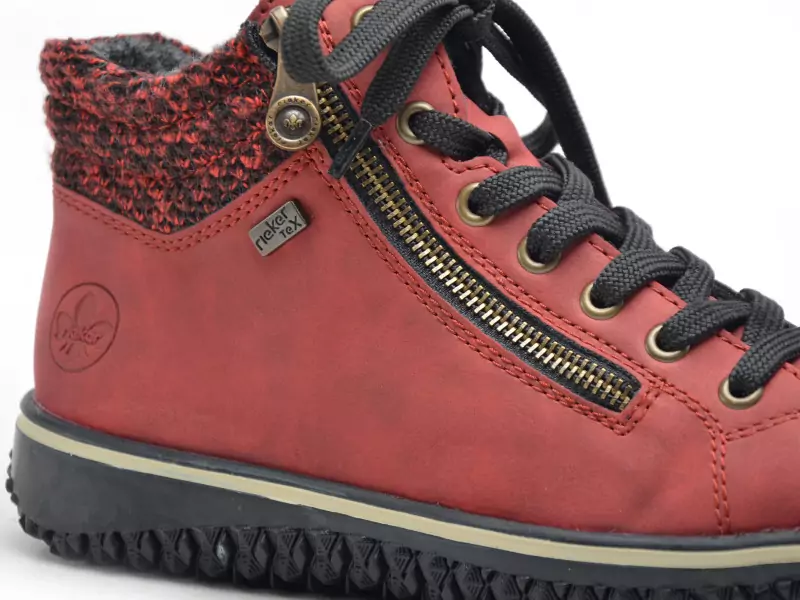 Rieker Z4263 Rouge Basket Montante Femme
