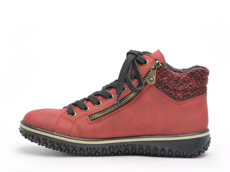 Rieker Z4263 Rouge Basket Montante Femme