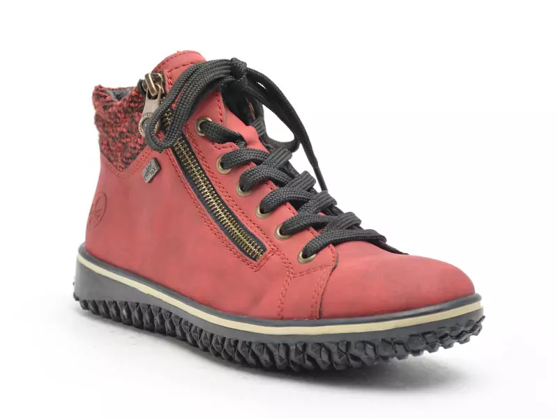 Rieker Z4263 Rouge Basket Montante Femme