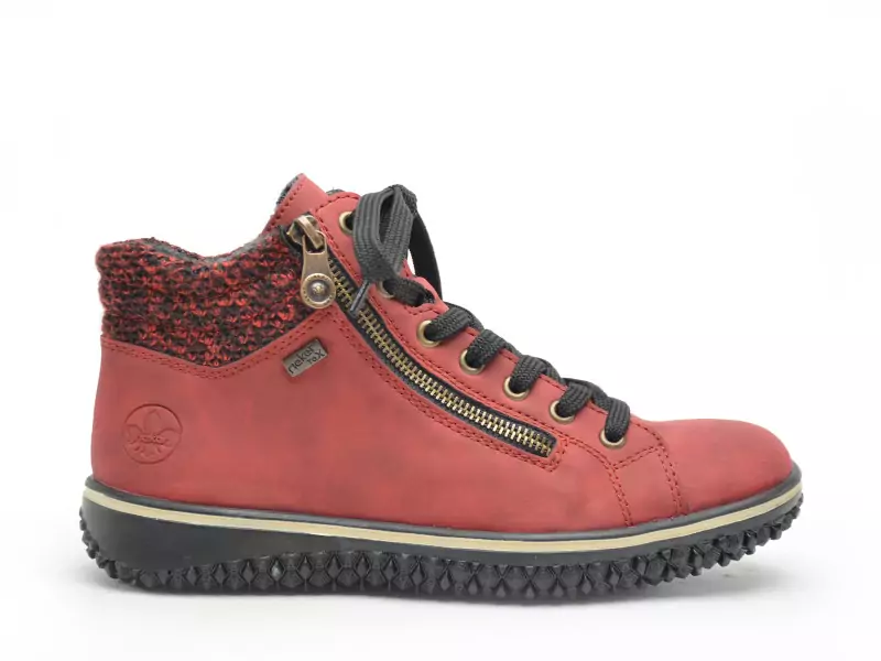Rieker Z4263 Rouge Basket Montante Femme