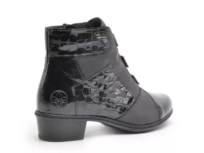 Rieker Y0764 Noir Boots et Bottines Plates Femme