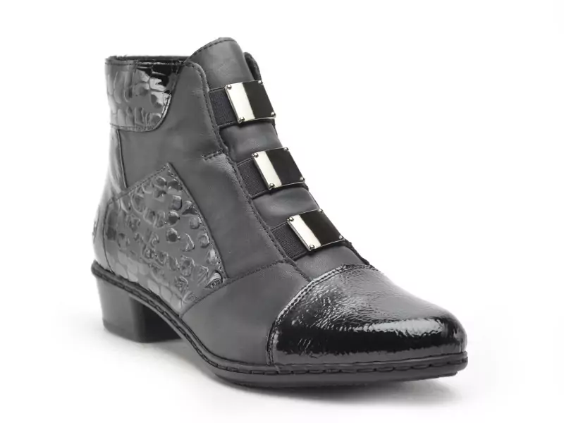 Rieker Y0764 Noir Boots et Bottines Plates Femme