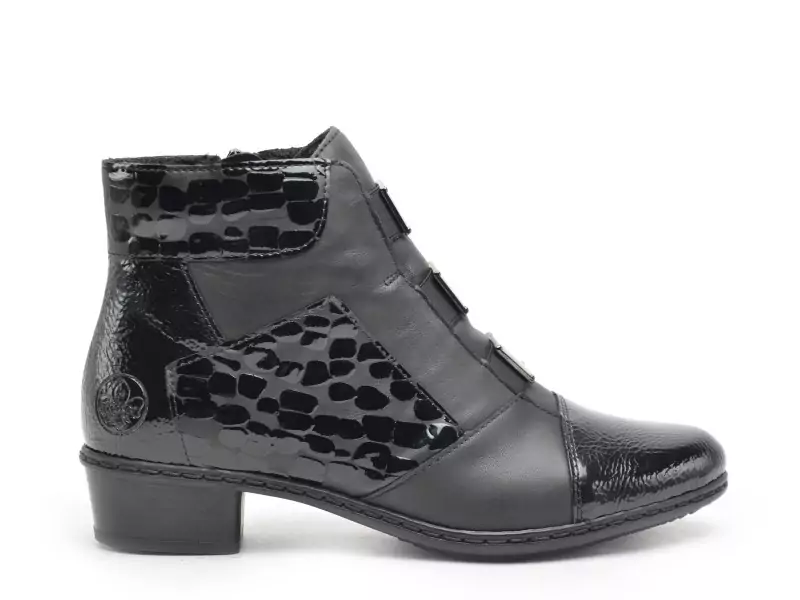 Rieker Y0764 Noir Boots et Bottines Plates Femme