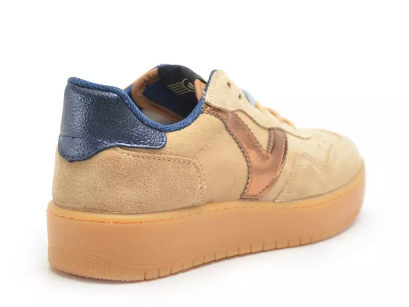 Victoria MADRID SER METAL Beige Baskets Basses Femme