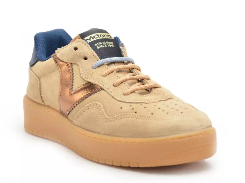 Victoria MADRID SER METAL Beige Baskets Basses Femme