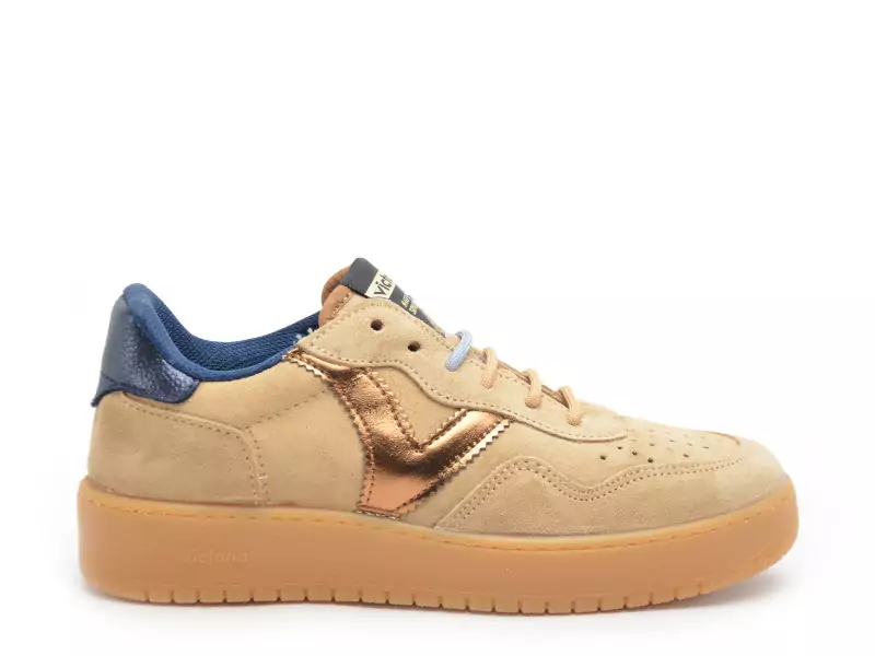 Victoria MADRID SER METAL Beige Baskets Basses Femme