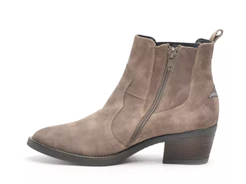 Gr MILOU Gris Boots et Bottines à Talons Femme