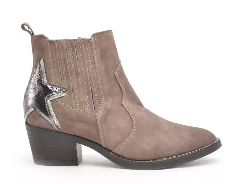 Gr MILOU Gris Boots et Bottines à Talons Femme