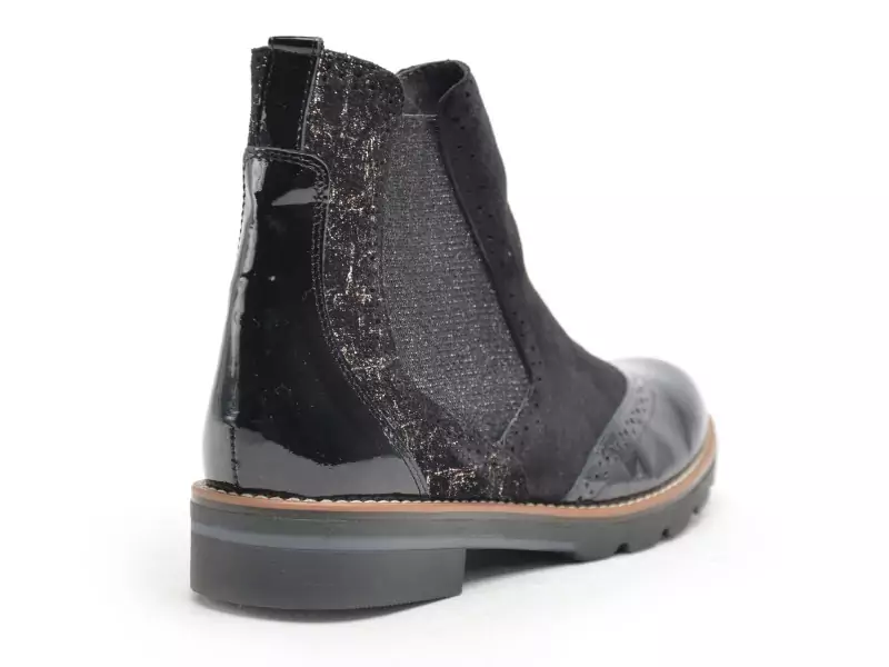Gr TIACLE Noir Boots et Bottines Plates Femme
