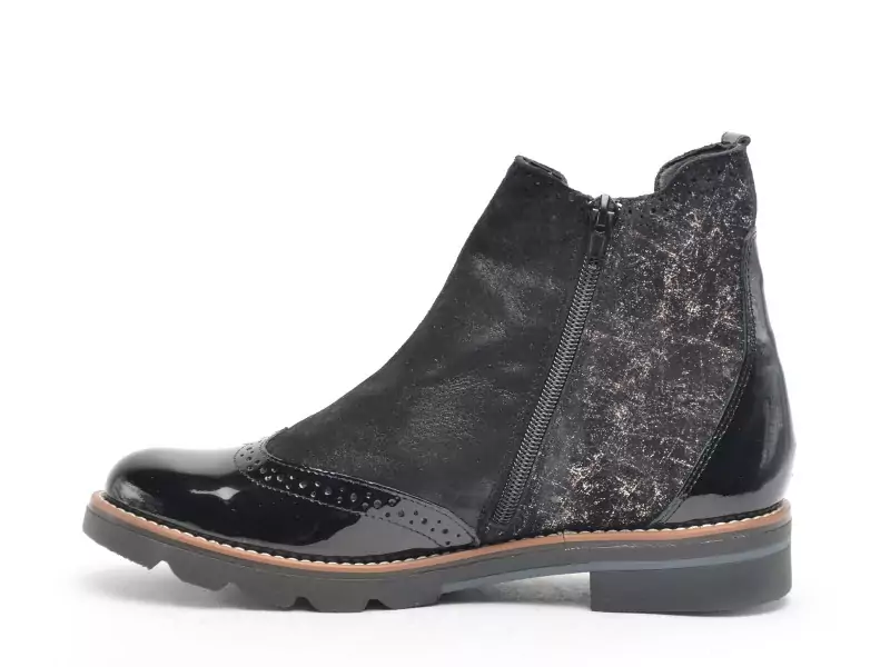 Gr TIACLE Noir Boots et Bottines Plates Femme