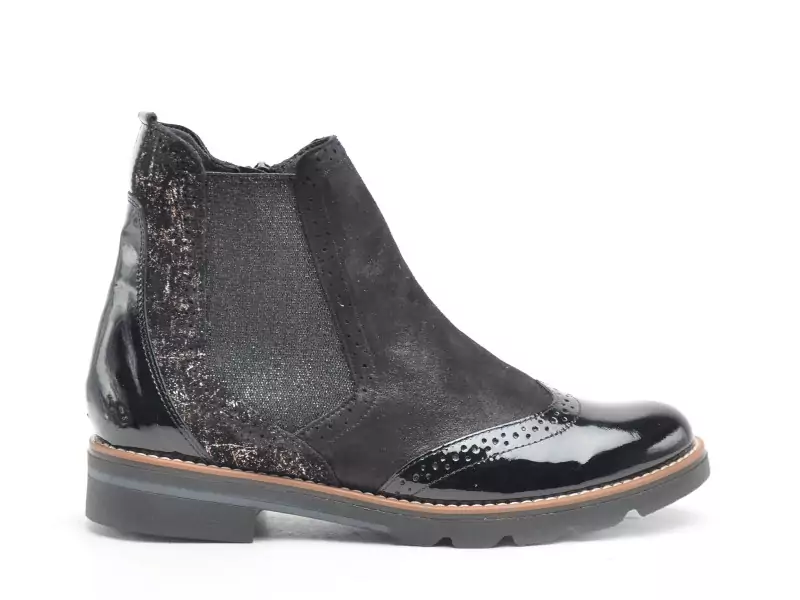 Gr TIACLE Noir Boots et Bottines Plates Femme