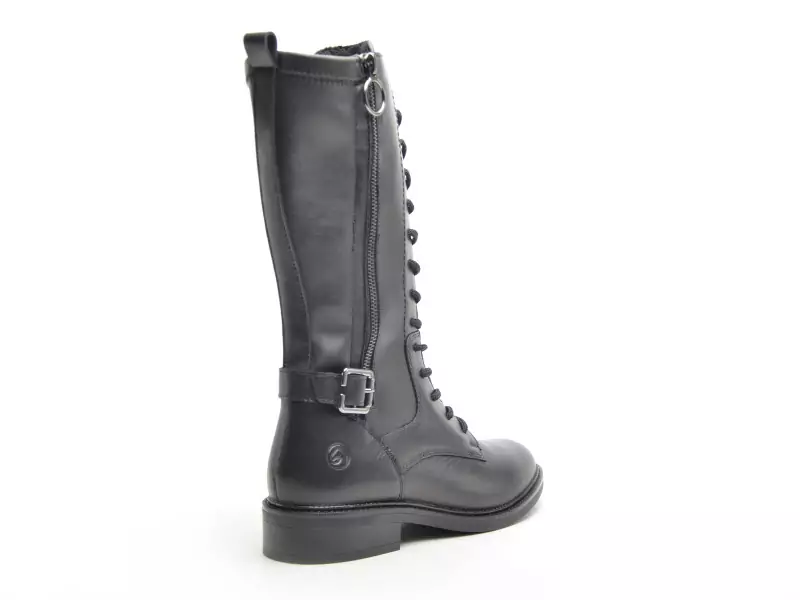 Remonte D2W71 Noir Bottes Plates Femme
