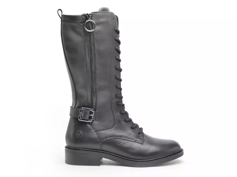 Remonte D2W71 Noir Bottes Plates Femme