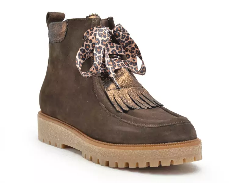 Minka JAVERT Marron Boots et Bottines Plates Femme