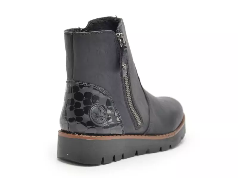 Rieker 44950 Noir Boots et Bottines Plates Femme