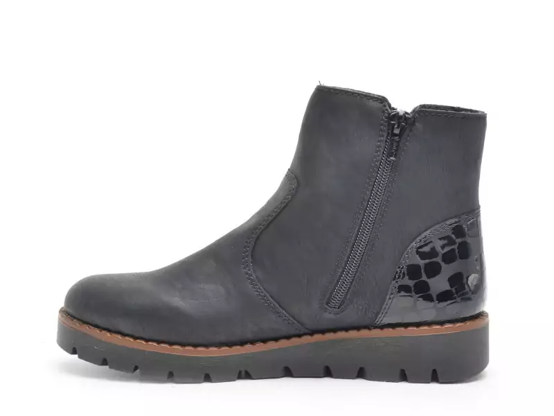 Rieker 44950 Noir Boots et Bottines Plates Femme