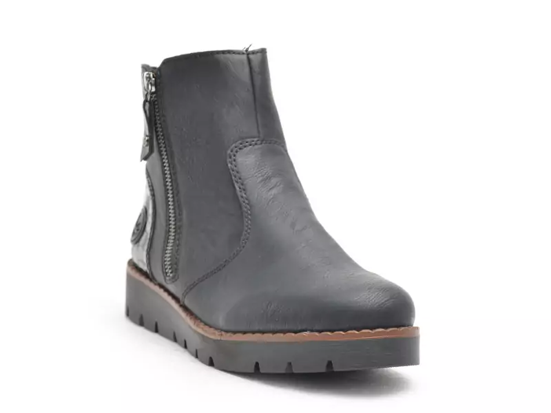 Rieker 44950 Noir Boots et Bottines Plates Femme