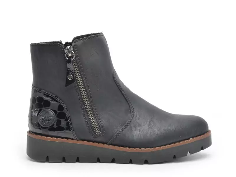 Rieker 44950 Noir Boots et Bottines Plates Femme