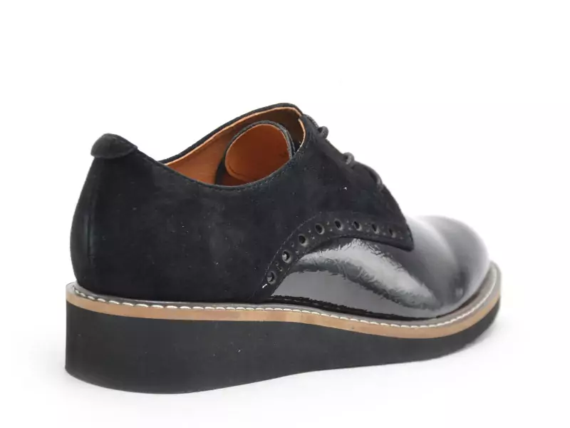 Fugitive CHAMOI Noir Derbies Femme