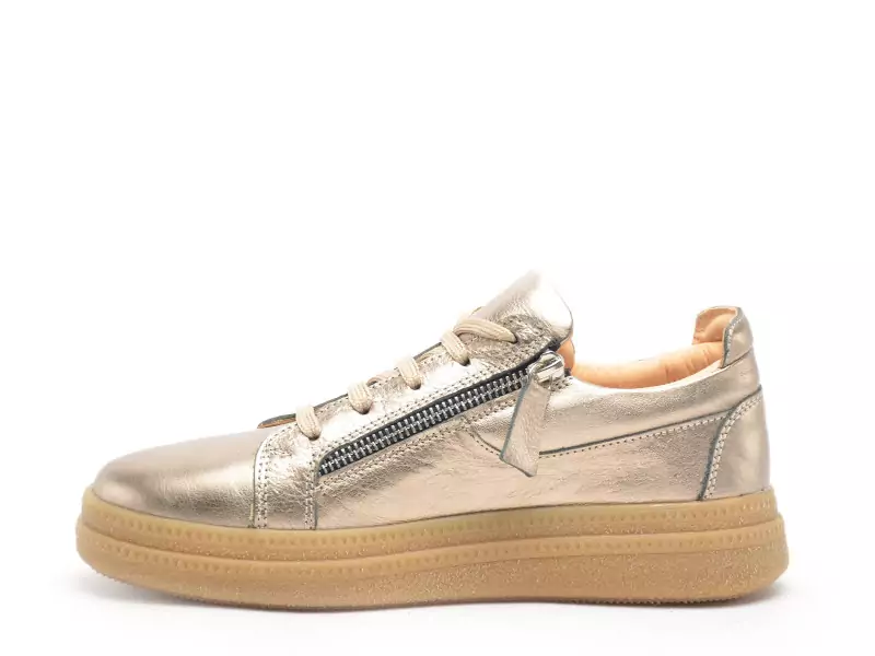 Coco Abricot MALAFRETAZ Bronze Baskets Basses Femme