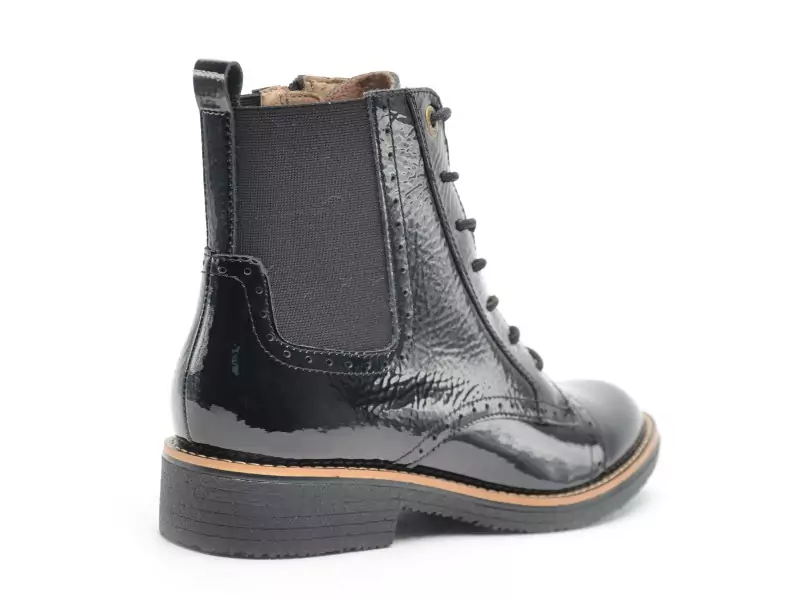 Fugitive GELINE Noir Boots et Bottines Plates Femme