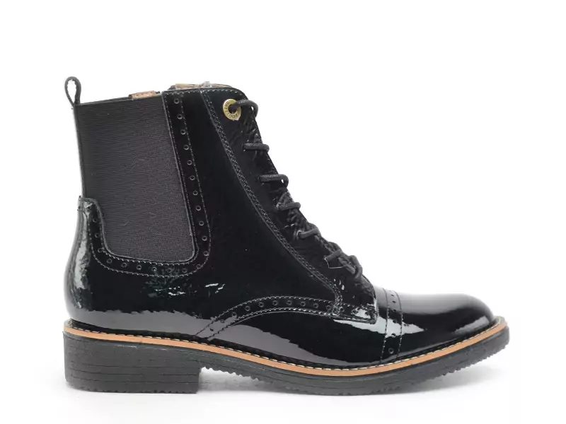 Fugitive GELINE Noir Boots et Bottines Plates Femme