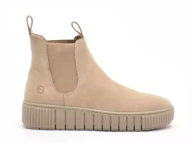 25403 43 Beige Boots et Bottines Plates Femme