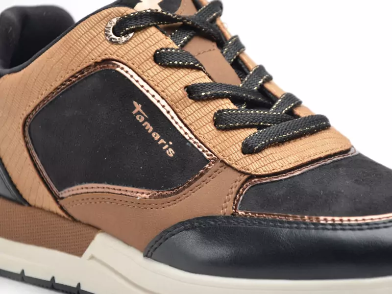 Tamaris 23768 45 Noir Baskets Basses Femme