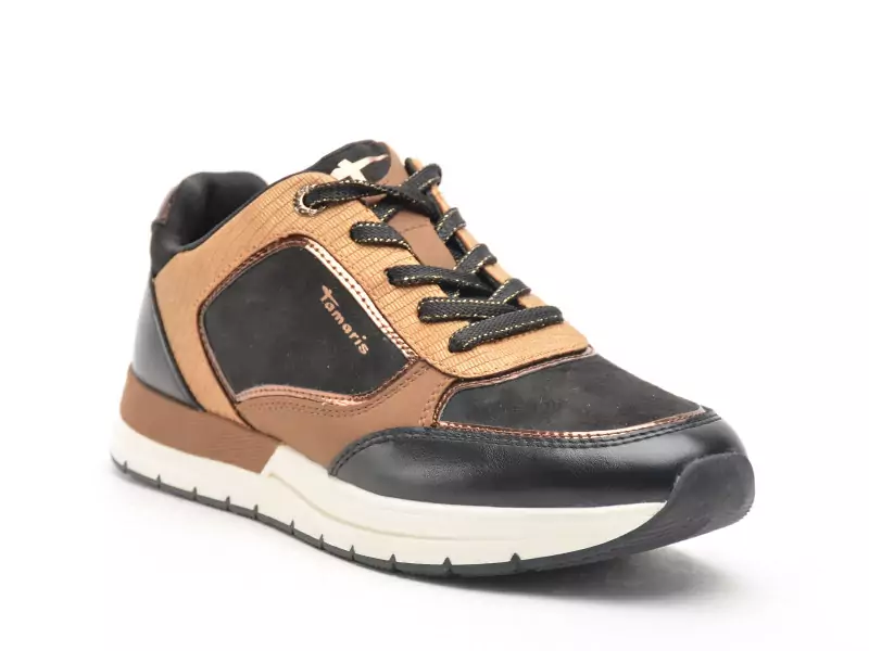 Tamaris 23768 45 Noir Baskets Basses Femme