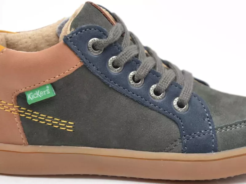 Kickers KICK WEBY Bleu Boots Garçon