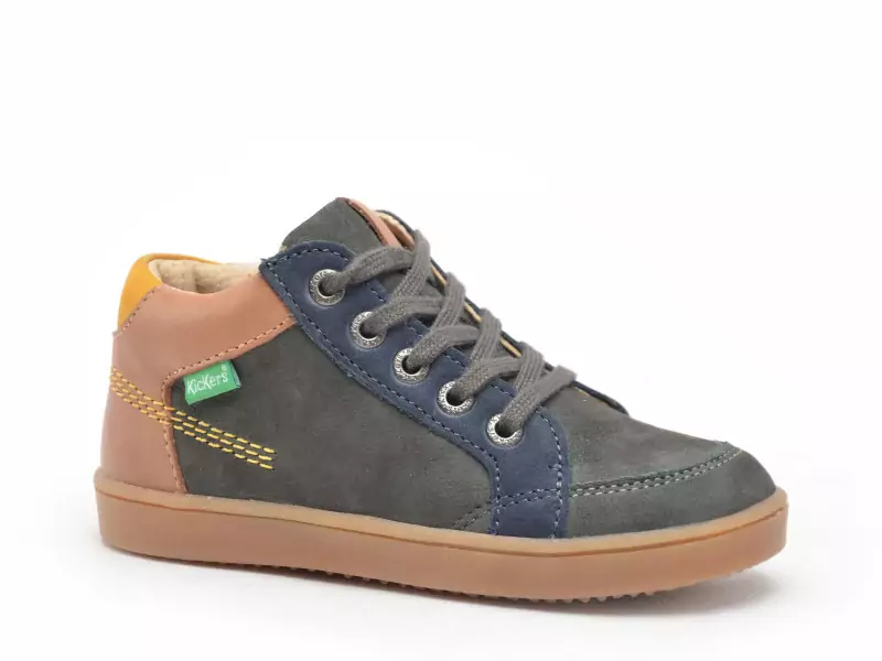 Kickers KICK WEBY Bleu Boots Garçon