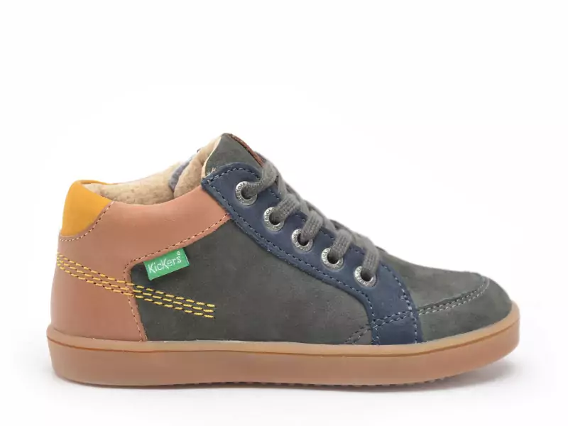 Kickers KICK WEBY Bleu Boots Garçon